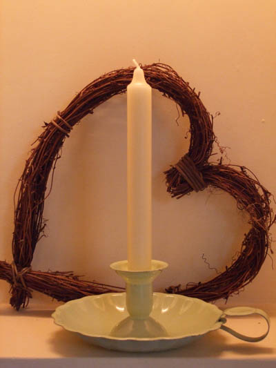 Pretty enamel candlestick